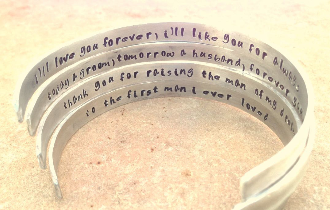 cuff, cuff bracelet, I'll love you forever ill like you for always, forever my baby you'll be, Mothers Day, mother daughter bracelet - Natashaaloha, jewelry, bracelets, necklace, keychains, fishing lures, gifts for men, charms, personalized,