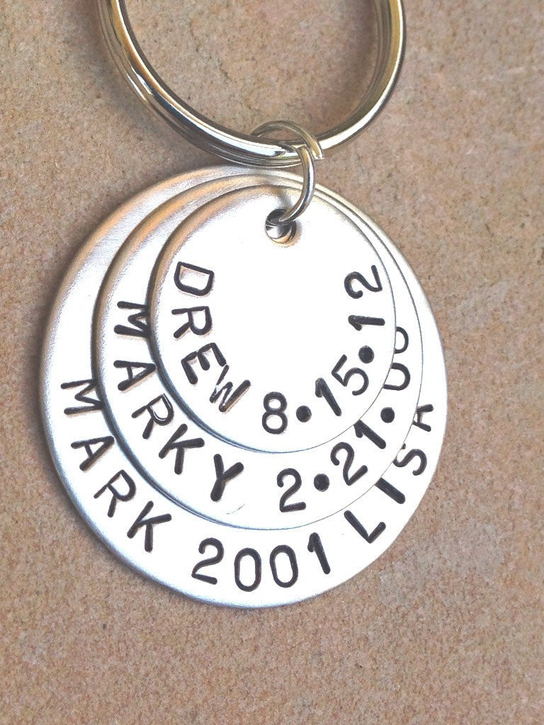 Dad Keychain, Father Keychain, Personalized Keychain - Natashaaloha, jewelry, bracelets, necklace, keychains, fishing lures, gifts for men, charms, personalized,