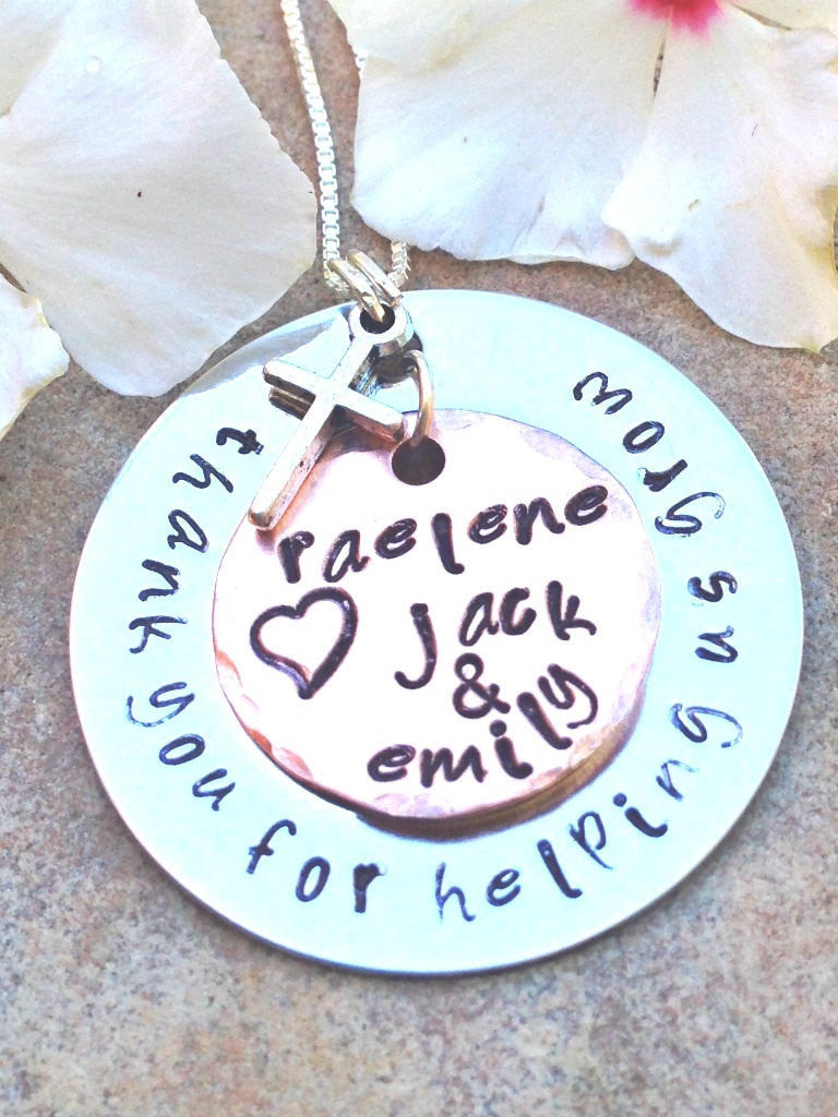 teacher gift, teacher appreciation, thank you for helping us grow,teacher, cross, religious, thank you gift, preschool, bible studies - Natashaaloha, jewelry, bracelets, necklace, keychains, fishing lures, gifts for men, charms, personalized,