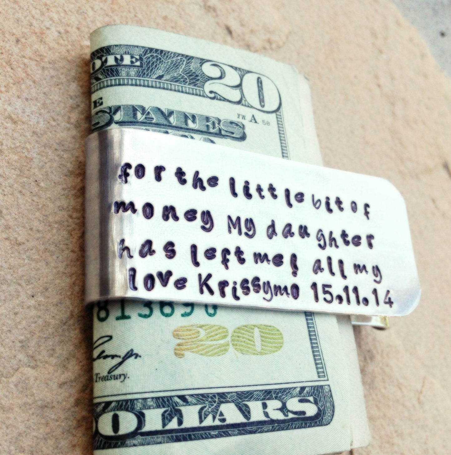 Personalized Money Clip - Natashaaloha, jewelry, bracelets, necklace, keychains, fishing lures, gifts for men, charms, personalized,