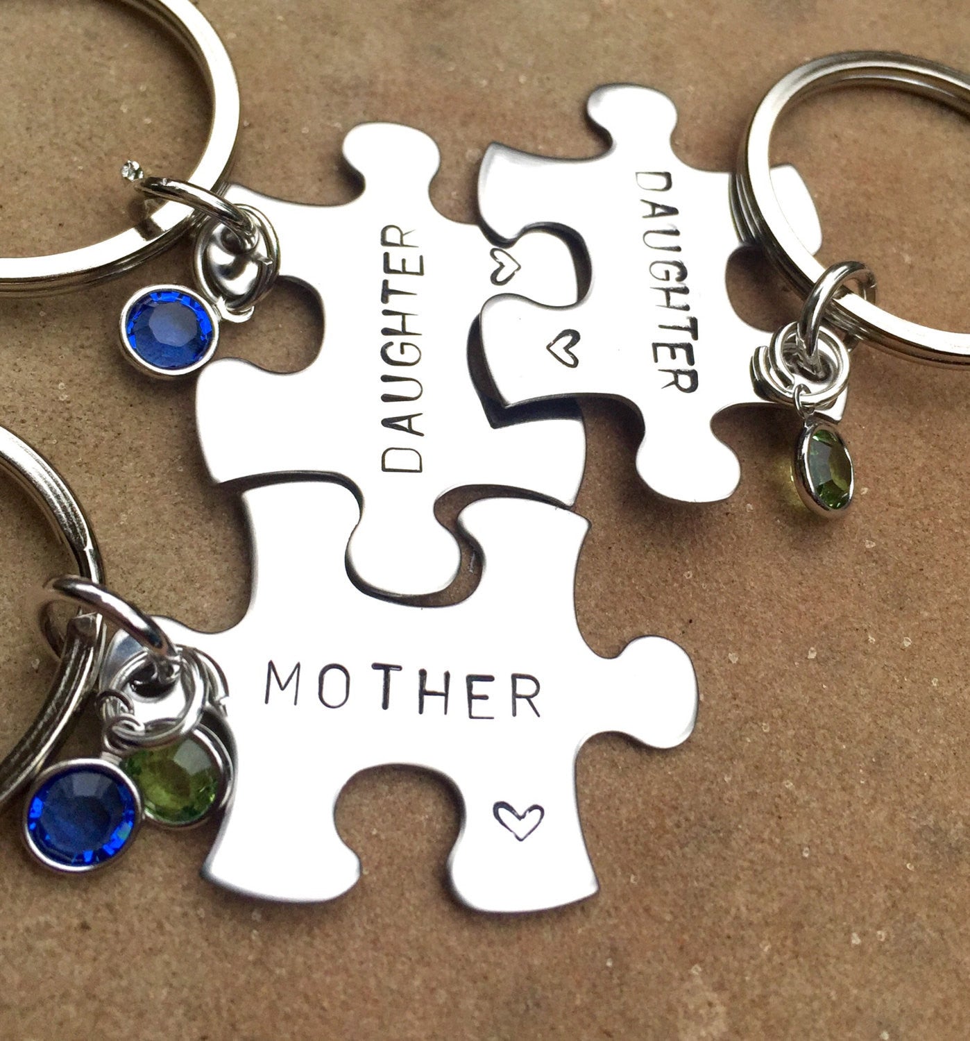 Mother Daughter Keychain,Mother Daughter Gifts, Mothers Day Gifts, Puzzle Keychains, Personalized Keychains, Natashaaloha - Natashaaloha, jewelry, bracelets, necklace, keychains, fishing lures, gifts for men, charms, personalized,