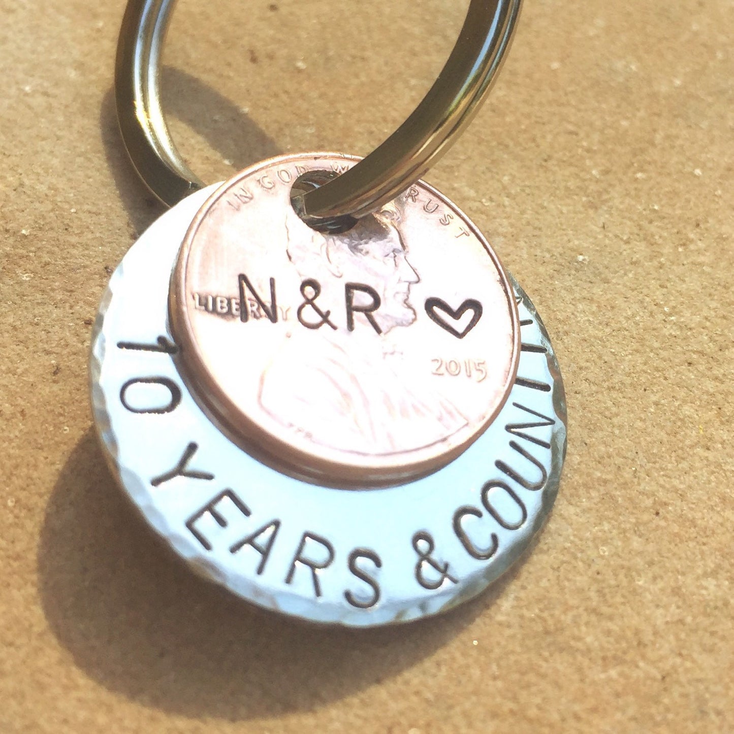 Personalized 5 years and Counting Keychain - Natashaaloha, jewelry, bracelets, necklace, keychains, fishing lures, gifts for men, charms, personalized,