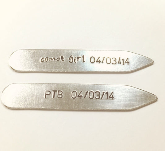 Fathers Day Gift, Personalized Collar Stay - Natashaaloha, jewelry, bracelets, necklace, keychains, fishing lures, gifts for men, charms, personalized,