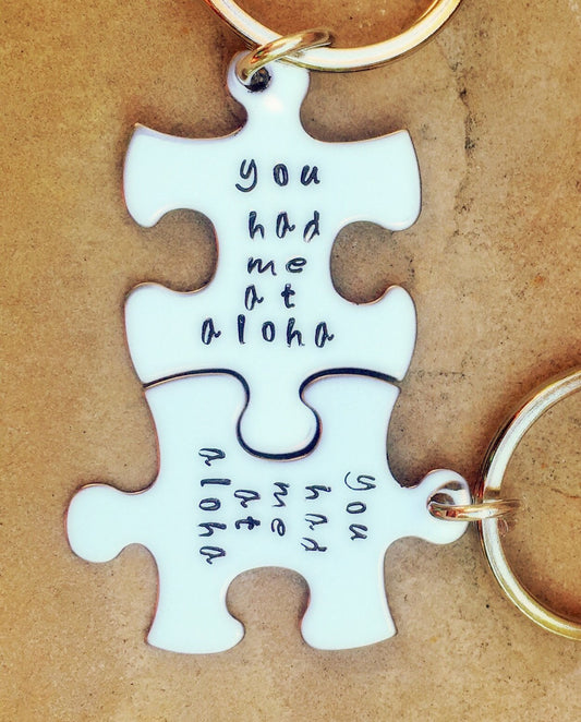 You Had Me At Aloha Keychain Set - Natashaaloha, jewelry, bracelets, necklace, keychains, fishing lures, gifts for men, charms, personalized,