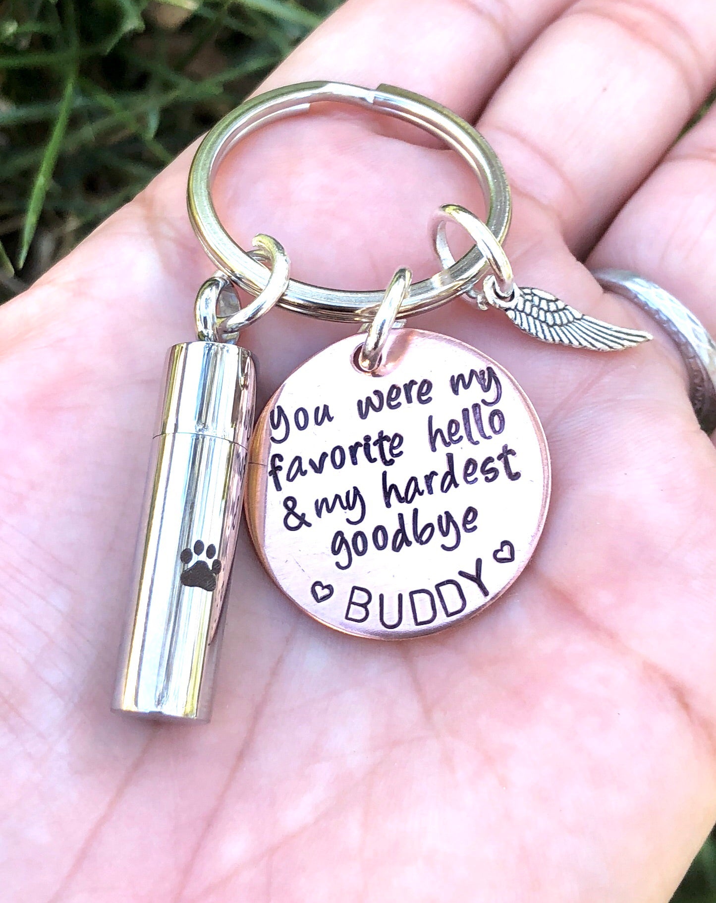 Personalized Pet Memorial Keychain - Natashaaloha, jewelry, bracelets, necklace, keychains, fishing lures, gifts for men, charms, personalized,