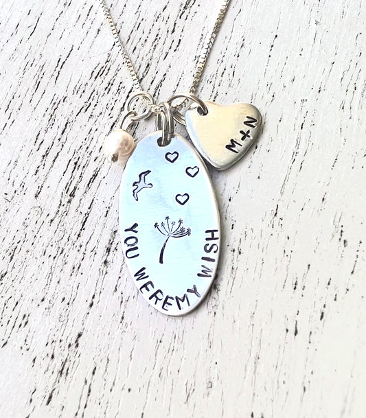 You Were My Wish Necklace, Personalized Necklace, Christmas Gifts Her, Love Necklace
