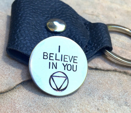 One Day At Time, I Believe In You, Recovery Gift, Sobriety Gift - Natashaaloha, jewelry, bracelets, necklace, keychains, fishing lures, gifts for men, charms, personalized,