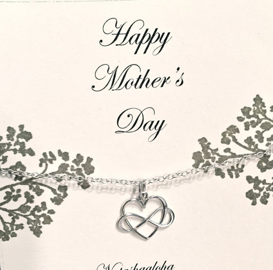 Infinity Heart Necklace Mom - Natashaaloha, jewelry, bracelets, necklace, keychains, fishing lures, gifts for men, charms, personalized,