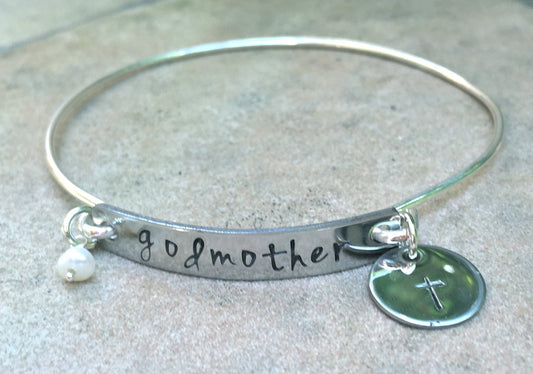 Godmother Bracelet, Godmother Gifts, Baptism Gifts, Personalized Godmother Jewlelry, natashaaloha - Natashaaloha, jewelry, bracelets, necklace, keychains, fishing lures, gifts for men, charms, personalized, 