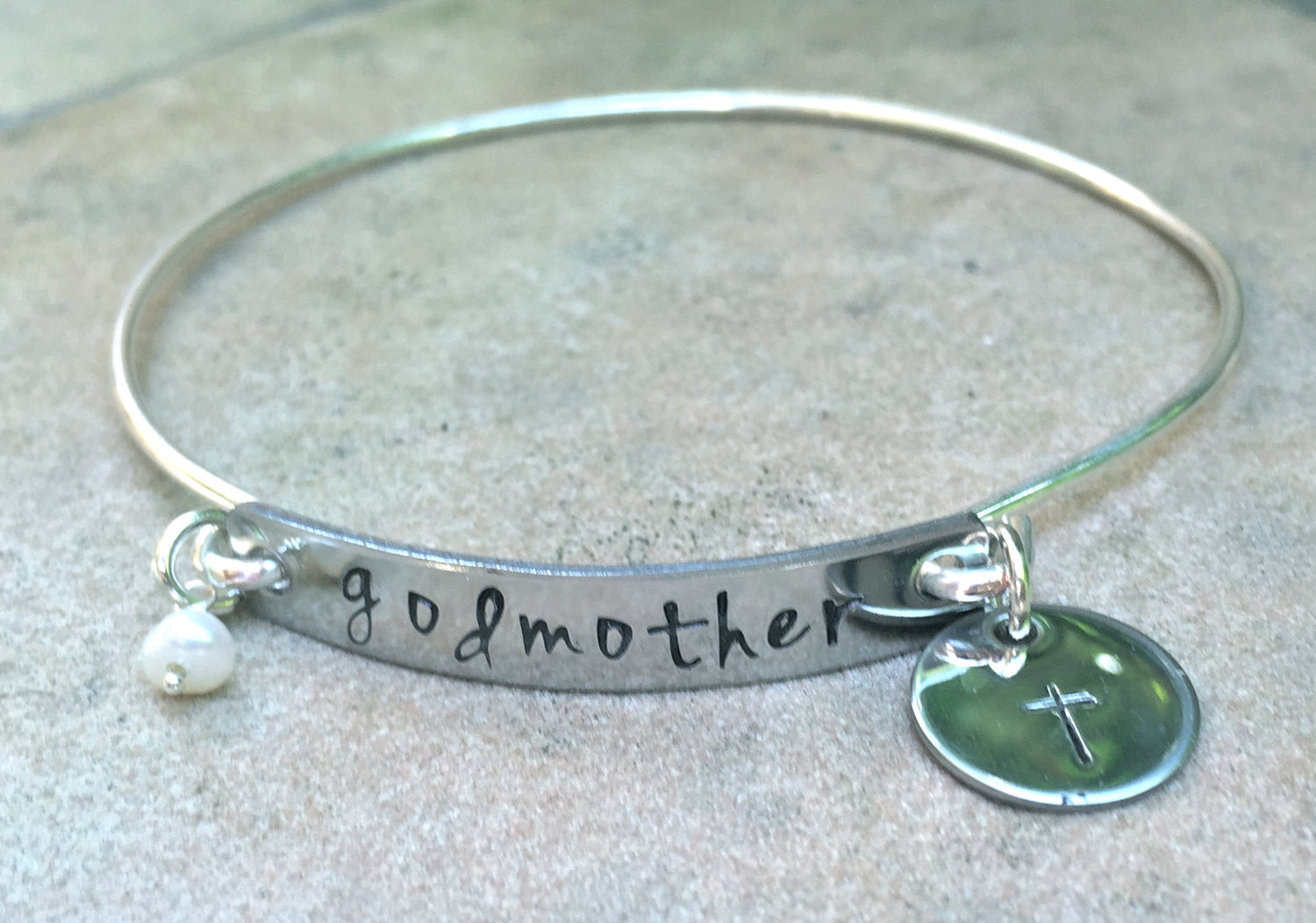 Gifts For Godmother, Godmother Bracelet, Godmother Gifts, Baptism Gifts, Personalized Godmother Jewlelry, natashaaloha - Natashaaloha, jewelry, bracelets, necklace, keychains, fishing lures, gifts for men, charms, personalized, 