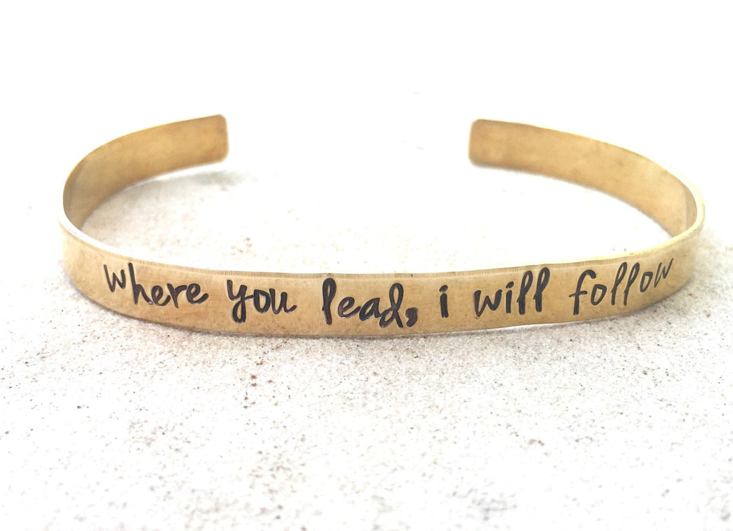 Where You Lead I Will Follow Bracelet - Natashaaloha, jewelry, bracelets, necklace, keychains, fishing lures, gifts for men, charms, personalized, 