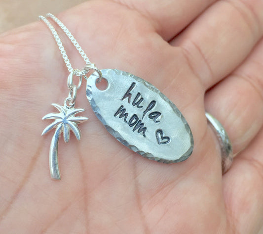 Hula Mom, Aloha Necklace, live aloha, Ohana, Hawaiian necklace, Hawaiian Jewelry, Beach Jewelry, Hula, natashaaloha - Natashaaloha, jewelry, bracelets, necklace, keychains, fishing lures, gifts for men, charms, personalized,