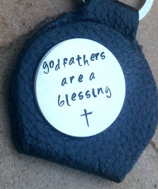 Godfather Keychain Gift - Natashaaloha, jewelry, bracelets, necklace, keychains, fishing lures, gifts for men, charms, personalized,