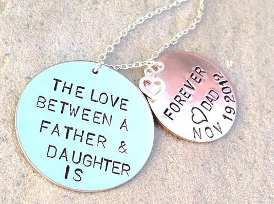 the love between a father and daughter is forever,Valentine Gift, gifts from dad, gifts to daughter,gifts for her, personalized,natashaaloha - Natashaaloha, jewelry, bracelets, necklace, keychains, fishing lures, gifts for men, charms, personalized,