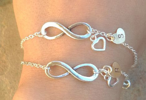 mother daughter bracelet, infinity bracelet, gifts for her, best friend bracelet, natashaaloha, personalized bracelets with initials - Natashaaloha, jewelry, bracelets, necklace, keychains, fishing lures, gifts for men, charms, personalized,