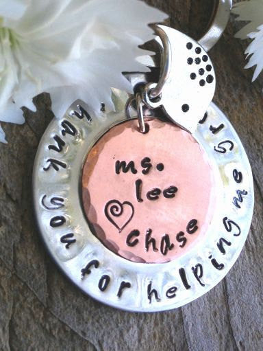 Teacher Gift, teacher gift, teacher appreciation, thank you for helping me grow, teacher key chain, teacher thank you gift - Natashaaloha, jewelry, bracelets, necklace, keychains, fishing lures, gifts for men, charms, personalized, 