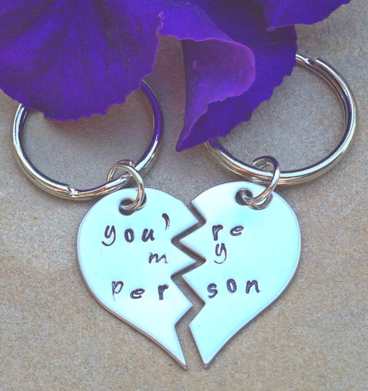 you're my person, you're my person key chain, Grey's anatomy, personalized key chains, his and hers, christmas gifts couples, natashaaloha - Natashaaloha, jewelry, bracelets, necklace, keychains, fishing lures, gifts for men, charms, personalized,