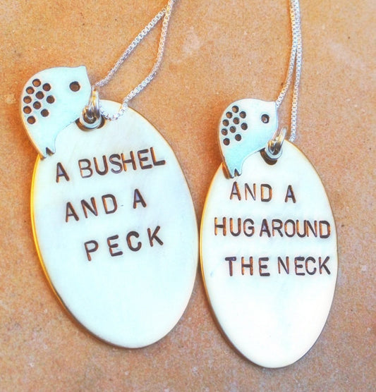 mother daughter necklace, mother daughter gifts, a bushel and a peck a hug around the neck, Mothers Day Gift - Natashaaloha, jewelry, bracelets, necklace, keychains, fishing lures, gifts for men, charms, personalized, 