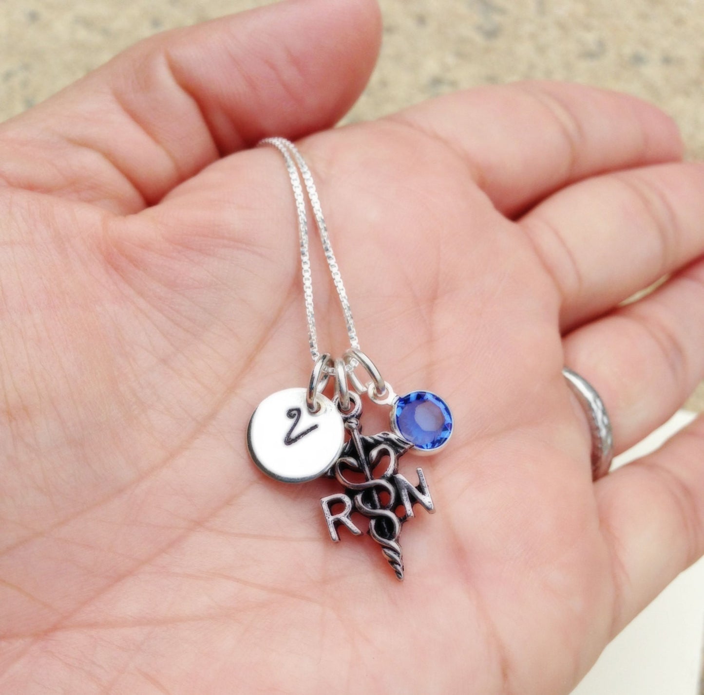 nurse necklace, gifts for nurses, nurse gift, RN necklace, initial necklace, personalized neckalce, gifts for her, mothers day, necklace - Natashaaloha, jewelry, bracelets, necklace, keychains, fishing lures, gifts for men, charms, personalized, 