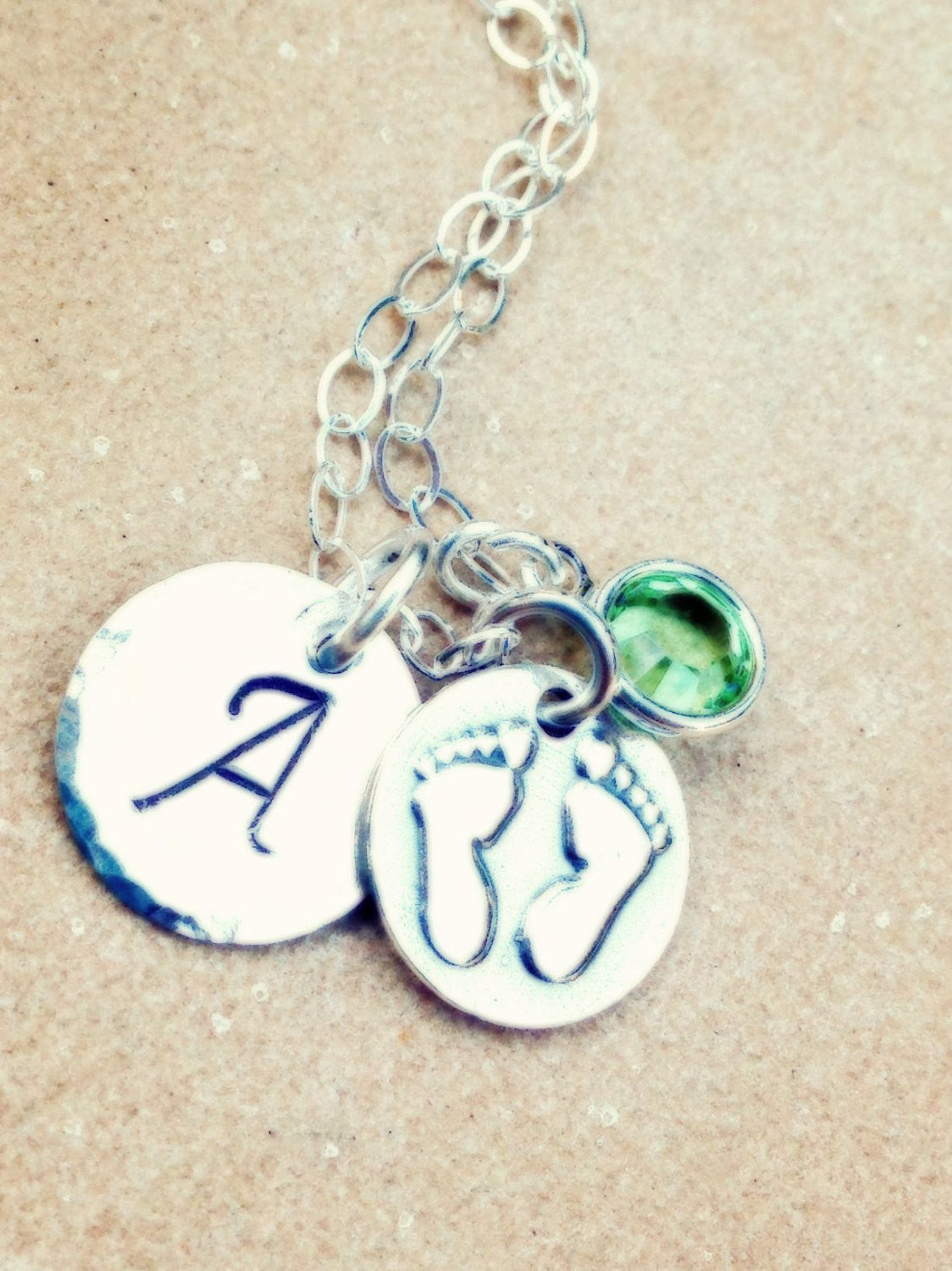 New Mom Gifts, Mommy Necklace, New Baby Gift, Personalized Hand Stamped Necklace, Baby Necklace, Mothers Day Gift, natashaaloha - Natashaaloha, jewelry, bracelets, necklace, keychains, fishing lures, gifts for men, charms, personalized, 