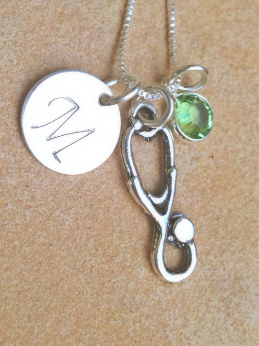 Graduate Necklace, RN necklace, nurse gifts, nurse necklace, stethoscope, personalized necklace, personalized gifts, necklace, natashaaloha - Natashaaloha, jewelry, bracelets, necklace, keychains, fishing lures, gifts for men, charms, personalized,