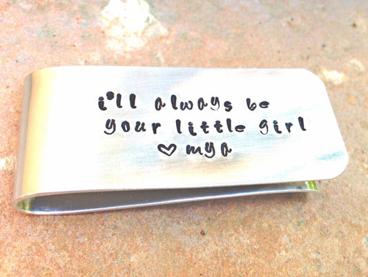 i''ll always be your little girl, best man gifts, Fathers Day Gifts, groomsmen gifts, wedding gifts, father of the bride gifts, dad money cl - Natashaaloha, jewelry, bracelets, necklace, keychains, fishing lures, gifts for men, charms, personalized,