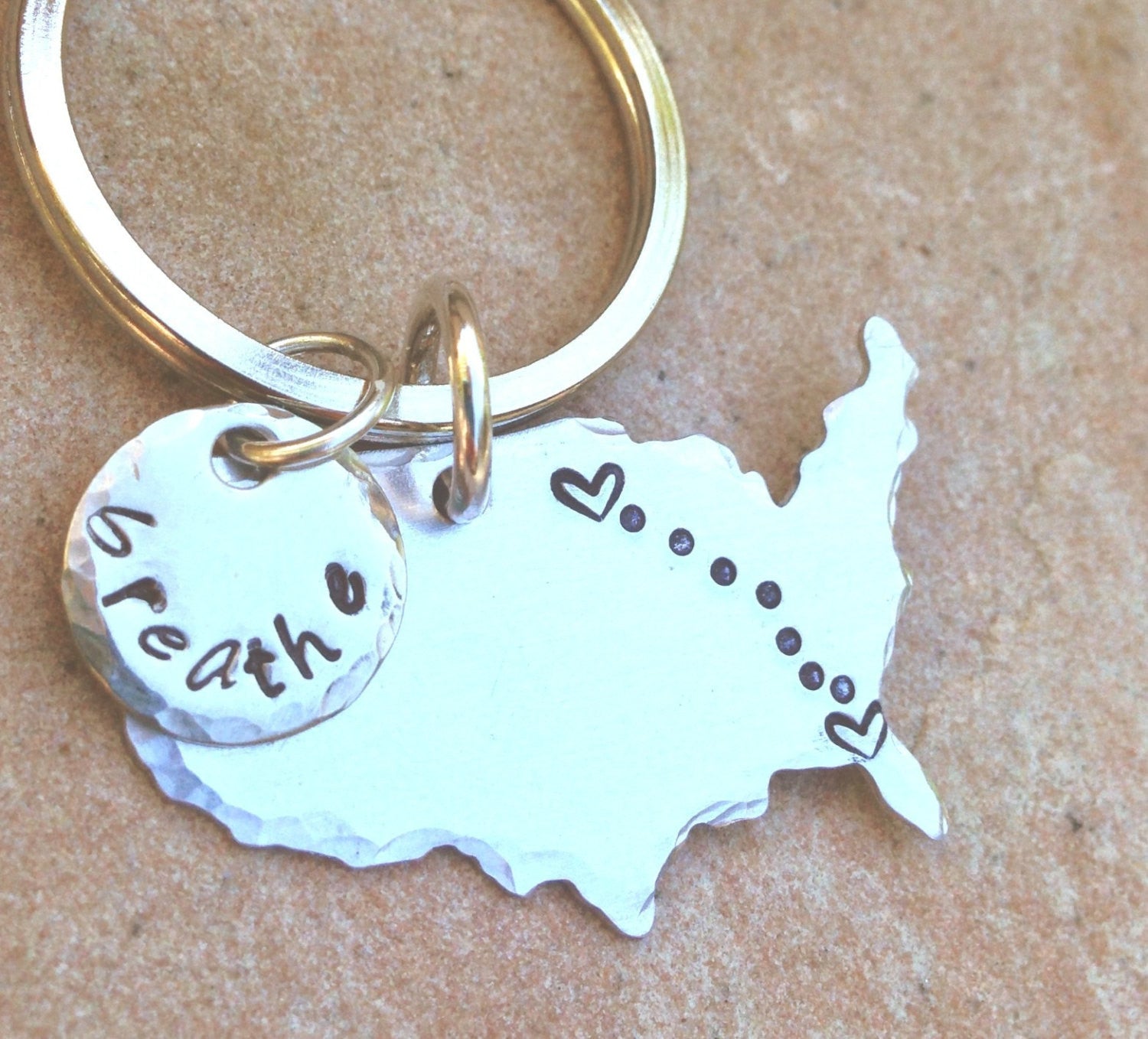 Personalized United States Keychain - Natashaaloha, jewelry, bracelets, necklace, keychains, fishing lures, gifts for men, charms, personalized, 