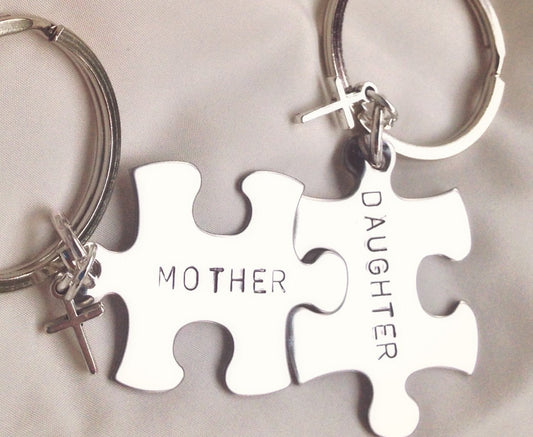 Mother Daughter Gifts-, Mother Daughter Keychain-, Mother's Day Gift -, Personalized Keychains-, natashaaloha - Natashaaloha, jewelry, bracelets, necklace, keychains, fishing lures, gifts for men, charms, personalized,