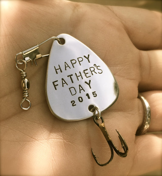 Fishing Lure, Happy Fathers Day, My Best Catch, I'm hooked on you, Custom Fisherman Gift, natashaaloha - Natashaaloha, jewelry, bracelets, necklace, keychains, fishing lures, gifts for men, charms, personalized, 