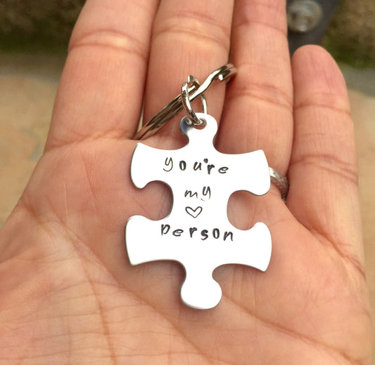 You're My Person Keychain, Grey's Anatomy Keychain - Natashaaloha, jewelry, bracelets, necklace, keychains, fishing lures, gifts for men, charms, personalized,