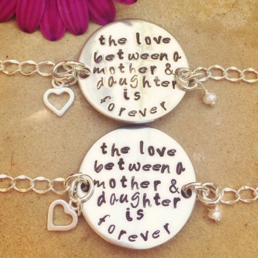 Mother Daughter Bracelet - Natashaaloha, jewelry, bracelets, necklace, keychains, fishing lures, gifts for men, charms, personalized,