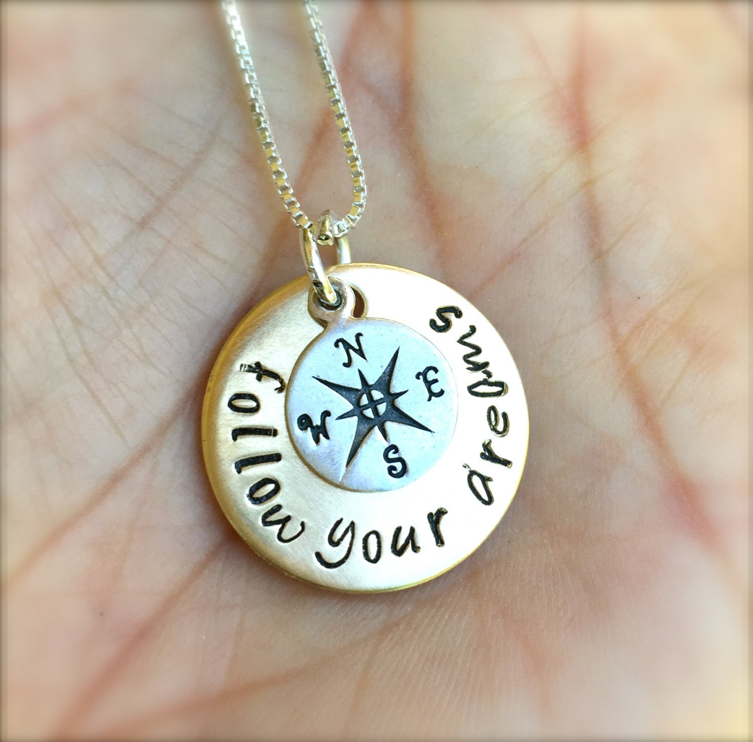 Graduation Gift, Follow Your Dreams, Enjoy the Journey Necklace - Natashaaloha, jewelry, bracelets, necklace, keychains, fishing lures, gifts for men, charms, personalized, 