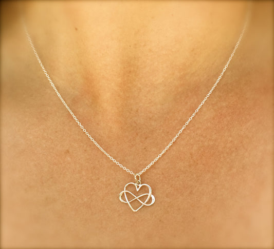 Mom Necklace,  Mother Daughter Jewerly, Heart Infinity Necklace, Tied Together Forever Friends,Bridesmaid Necklace, natashaaloh - Natashaaloha, jewelry, bracelets, necklace, keychains, fishing lures, gifts for men, charms, personalized, 