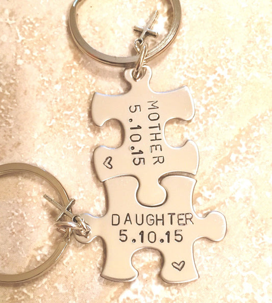 Mother Daughter Gifts-, Mother Daughter Keychain-, Valentine Mother Daughter, Mother's Day Gift -, Personalized Keychains-, natashaaloha - Natashaaloha, jewelry, bracelets, necklace, keychains, fishing lures, gifts for men, charms, personalized,