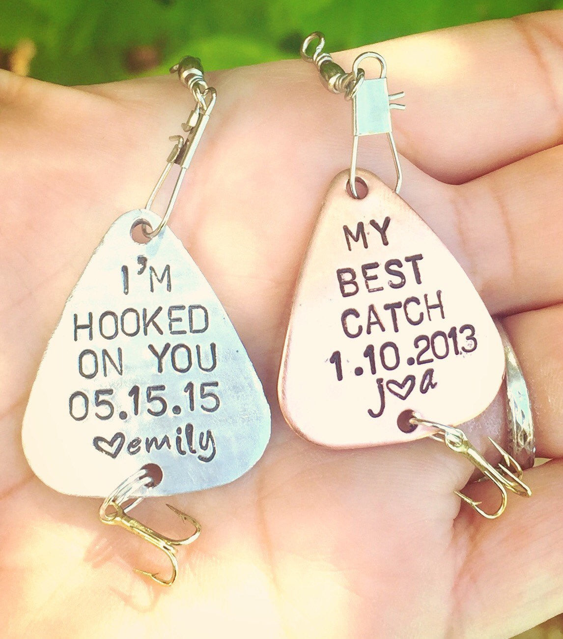 Personalized Fishing Lures - Natashaaloha, jewelry, bracelets, necklace, keychains, fishing lures, gifts for men, charms, personalized, 