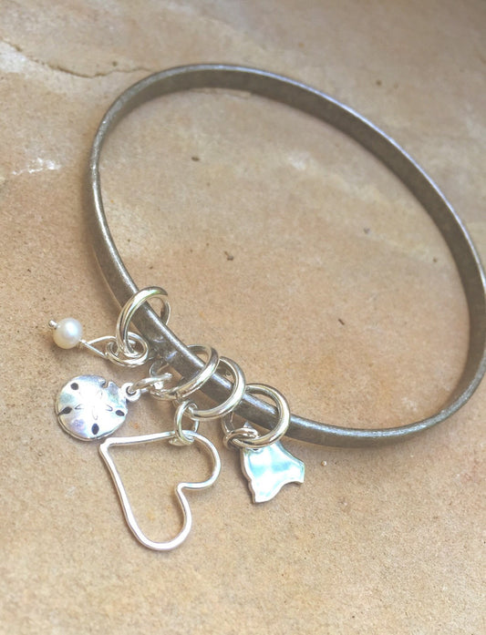 Hawaiian Beach Bangle - Natashaaloha, jewelry, bracelets, necklace, keychains, fishing lures, gifts for men, charms, personalized, 