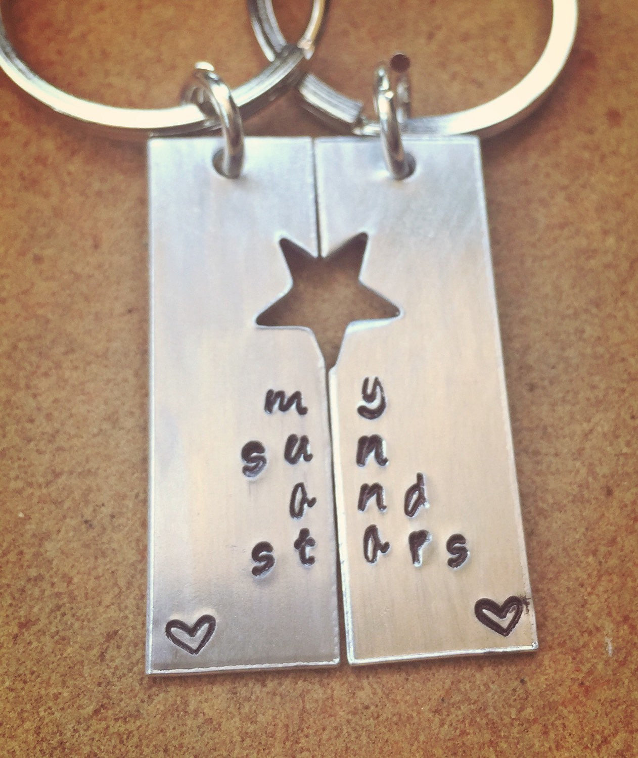 You're My Person, Boyfriend Gift, My Sun And My Stars, Hand Stamped Keychain, Personalized Keychain, Boyfriend Gift - Natashaaloha, jewelry, bracelets, necklace, keychains, fishing lures, gifts for men, charms, personalized, 