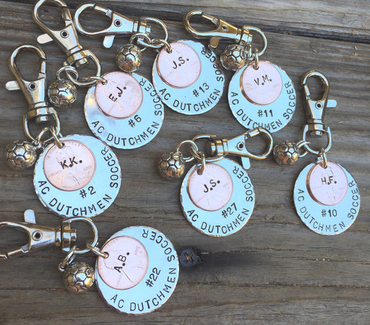 Soccer Gift, Sport Team Gift, High School Sports Keychain, Volleyball Keychain, Personalized High School Sport Keychain, Football - Natashaaloha, jewelry, bracelets, necklace, keychains, fishing lures, gifts for men, charms, personalized,