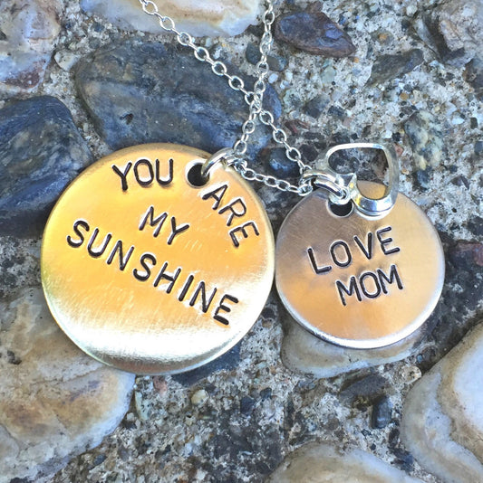 you are my sunshine, Valentine Gifts,mother daughter jewelry, mother daughter necklace, mothers day gifts, gifts for mom - Natashaaloha, jewelry, bracelets, necklace, keychains, fishing lures, gifts for men, charms, personalized, 