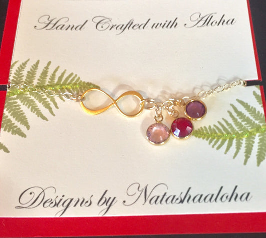 Mother Daughter Bracelet, infinity bracelet, mother bracelet, sisters bracelet, personalized bracelet, natashaaloha - Natashaaloha, jewelry, bracelets, necklace, keychains, fishing lures, gifts for men, charms, personalized, 