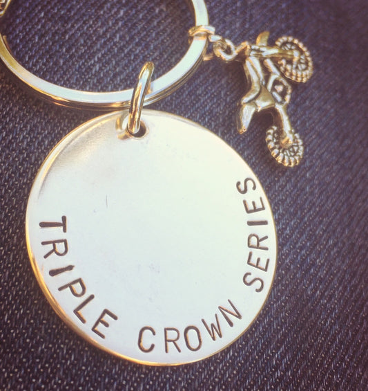 Motocross Keychain,MX Gift,Tiple Crown MX , Motocross Christmas Gift, MX Racer Gift, natashaaloha - Natashaaloha, jewelry, bracelets, necklace, keychains, fishing lures, gifts for men, charms, personalized,