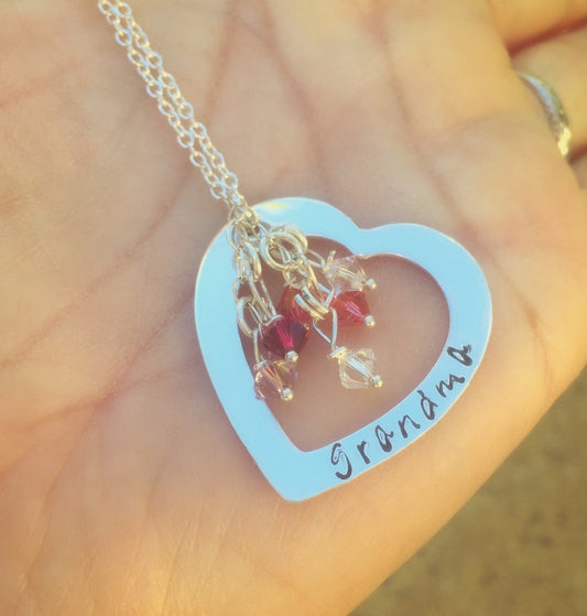 Personalized Sterling Heart Necklace - Natashaaloha, jewelry, bracelets, necklace, keychains, fishing lures, gifts for men, charms, personalized,