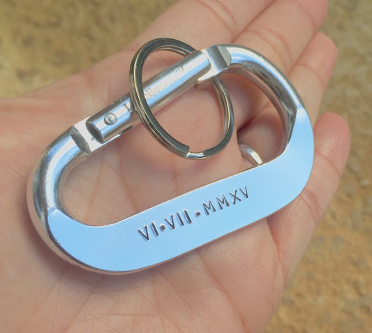 Personalized Carabiner, Carabiner, Hand Stamped Carabiner Featured In US Weekly - Natashaaloha, jewelry, bracelets, necklace, keychains, fishing lures, gifts for men, charms, personalized,
