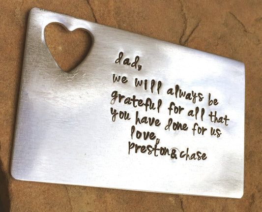 Personalized Wallet Insert, Personalized Gifts For Dad - Natashaaloha, jewelry, bracelets, necklace, keychains, fishing lures, gifts for men, charms, personalized, 
