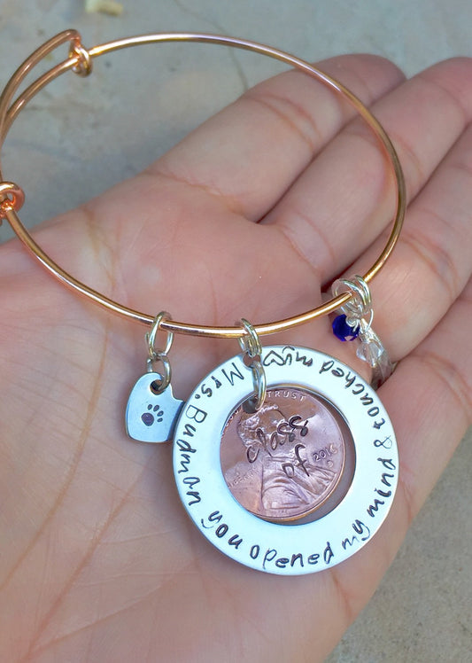 Teacher Gifts, Teacher Bracelet, Teacher Thank You Gifts - Natashaaloha, jewelry, bracelets, necklace, keychains, fishing lures, gifts for men, charms, personalized,
