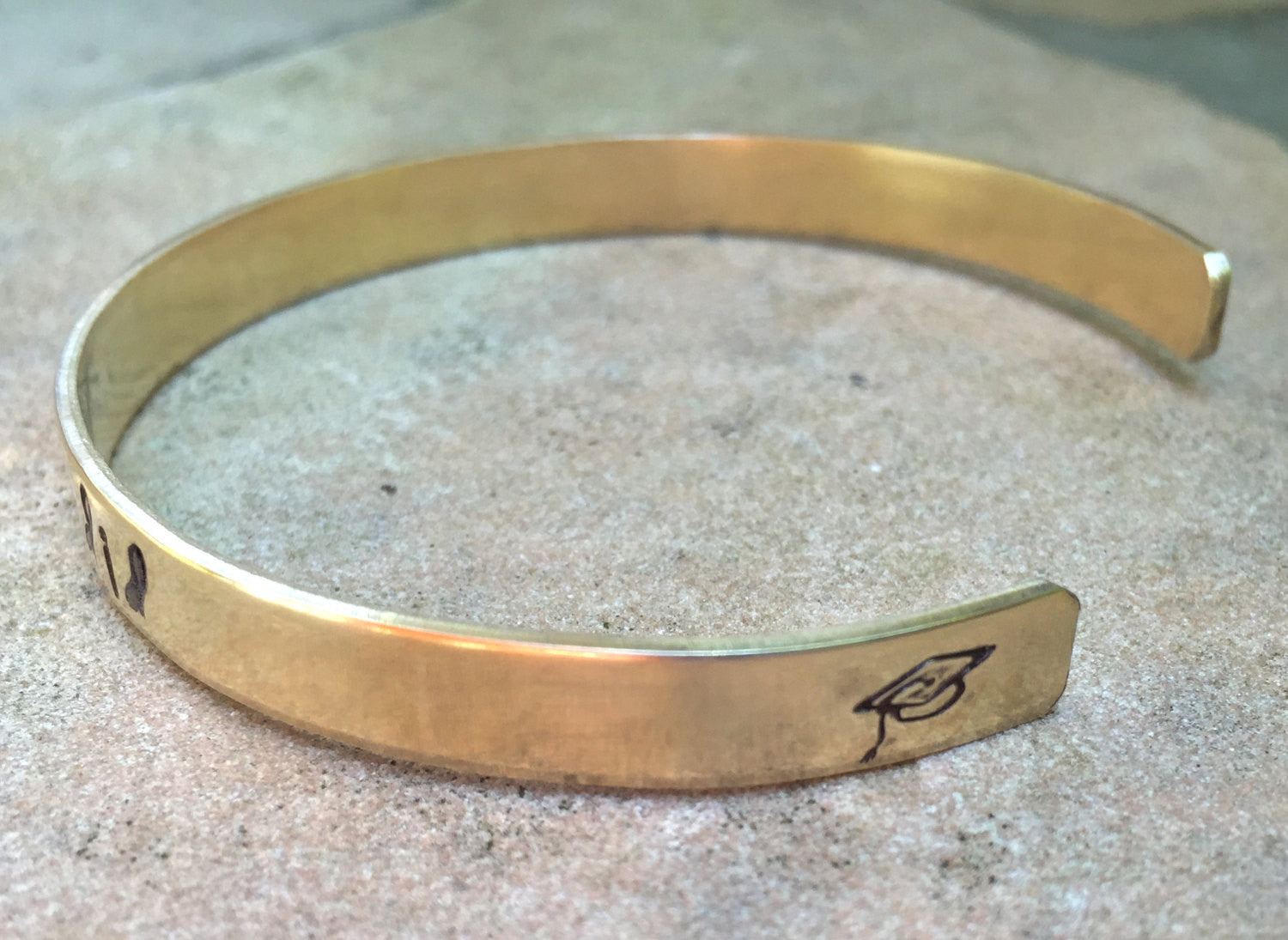 Graduation Gift, She Believed She Could So She Did Bracelet, Graduation 2016, Gifts for Graduation, Personalized Cuff, natashaaloha - Natashaaloha, jewelry, bracelets, necklace, keychains, fishing lures, gifts for men, charms, personalized, 