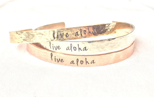Live Aloha, Live Aloha Bracelet, Hawaiian Jewelry, Graduation Gift, Mother's Day Gift, natashaaloha, Beach Bracelets - Natashaaloha, jewelry, bracelets, necklace, keychains, fishing lures, gifts for men, charms, personalized,