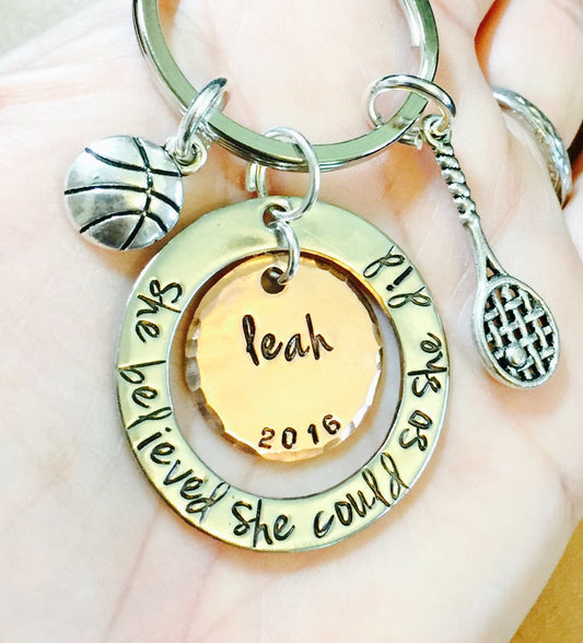 She Believed She Could So She Did, Sports Gifts, Team Gifts, Graduation Music, graduation 2016, Personalized Graduation Gifts,natashaaloha - Natashaaloha, jewelry, bracelets, necklace, keychains, fishing lures, gifts for men, charms, personalized,