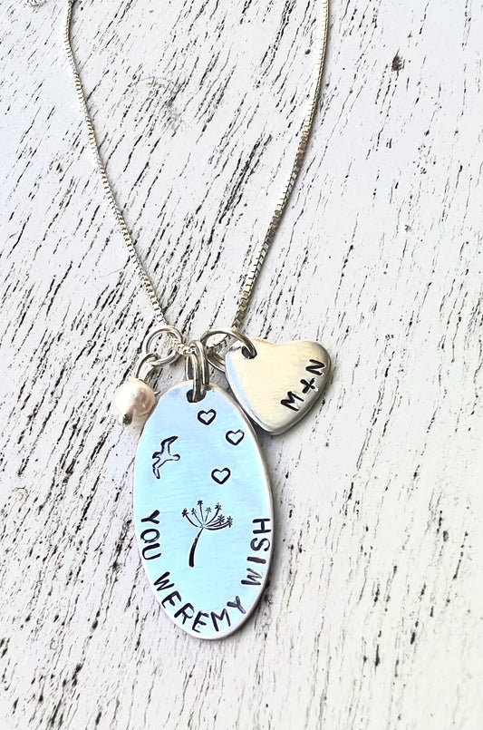 You Were My Wish Necklace, Personalized Necklace, Christmas Gifts Her, Love Necklace