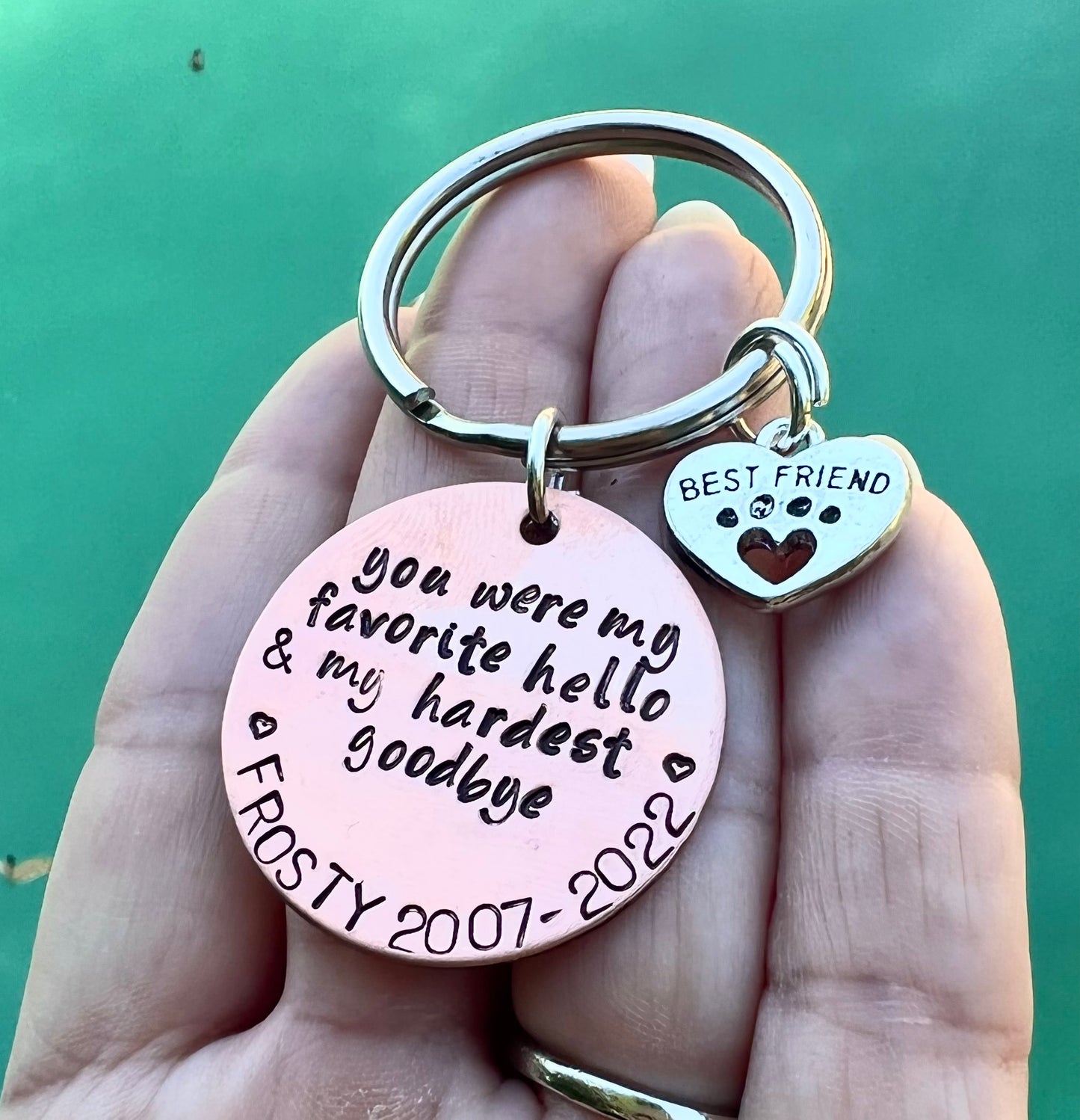 You were my favorite hello and my hardest goodbye, Loss of Pet - Natashaaloha, jewelry, bracelets, necklace, keychains, fishing lures, gifts for men, charms, personalized, 